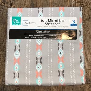 3 Piece Soft Microfiber Sheet Set T/Txl